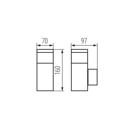 Wandlamp voor buiten met stopcontact DASTEN 1xG9/11W/230V IP44 zwart