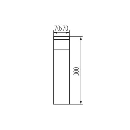 Buitenlamp DASTEN 1xG9/11W/230V 30 cm IP44 zwart