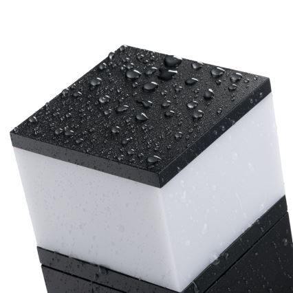 Buitenlamp met 2 stopcontacten DASTEN 1xG9/11W/230V 30 cm IP44 zwart