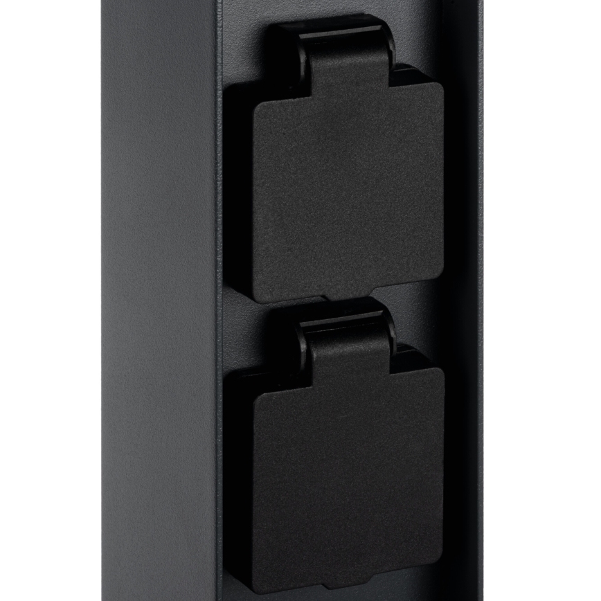 Buitenlamp met 2 stopcontacten DASTEN 1xG9/11W/230V 30 cm IP44 zwart