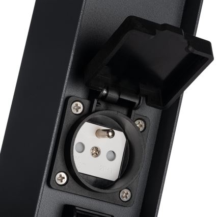 Buitenlamp met 2 stopcontacten DASTEN 1xG9/11W/230V 30 cm IP44 zwart