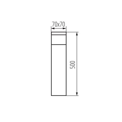 Buitenlamp DASTEN 1xG9/11W/230V 50 cm IP44 zwart