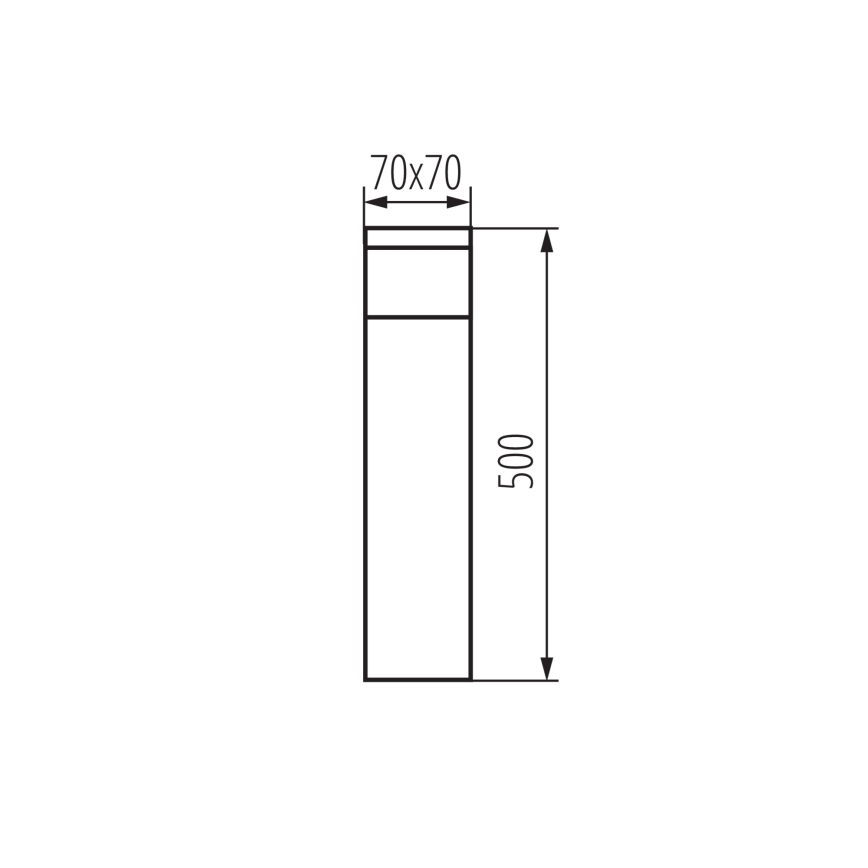 Buitenlamp DASTEN 1xG9/11W/230V 50 cm IP44 zwart