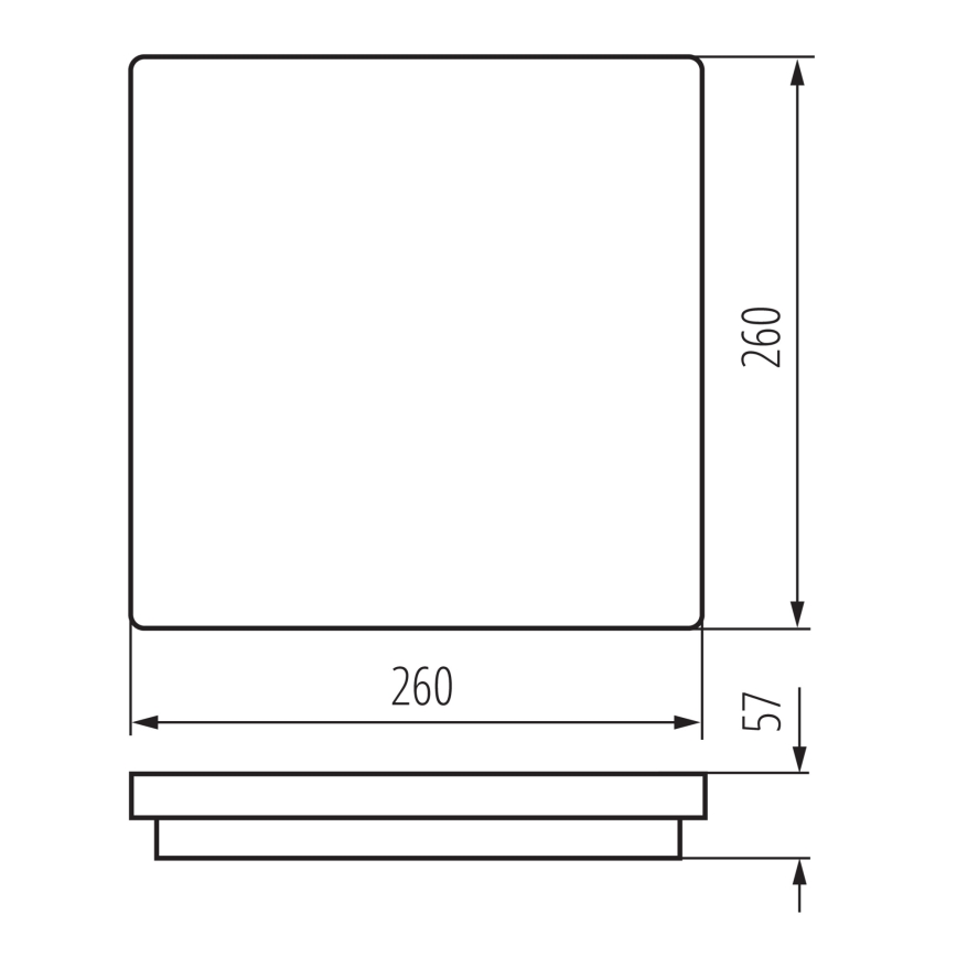LED Plafondlamp voor buiten BENO LED/24/30W/230V 3000/3500/4000K IP65 wit hoekig
