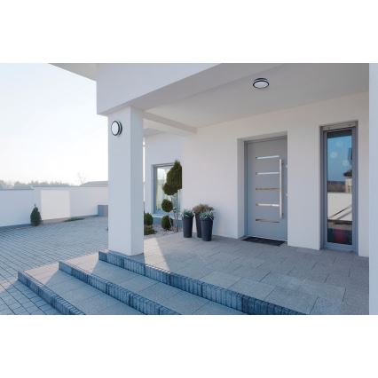 LED Plafondlamp voor buiten met bewegingssensor BENO LED/24/30W/230V 3000/3500/4000K IP65 antraciet rond