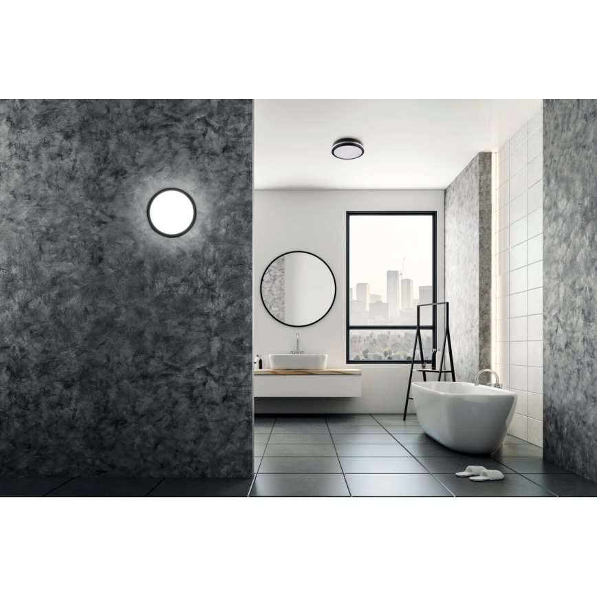 LED Plafondlamp voor buiten met bewegingssensor BENO LED/24/30W/230V 3000/3500/4000K IP65 antraciet rond