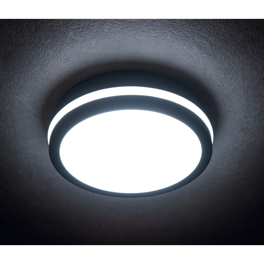 LED Plafondlamp voor buiten met bewegingssensor BENO LED/24/30W/230V 3000/3500/4000K IP65 antraciet rond