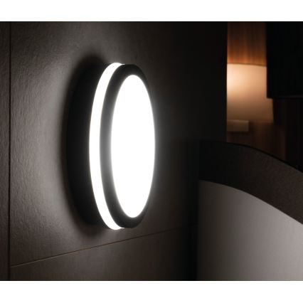 LED Plafondlamp voor buiten met bewegingssensor BENO LED/24/30W/230V 3000/3500/4000K IP65 antraciet rond