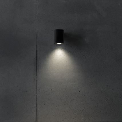 Wandlamp voor buiten ZEVI 1xGU10/10W/230V IP54 zwart