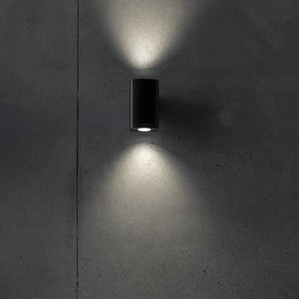 Wandlamp voor buiten ZEVI 2xGU10/10W/230V IP54 zwart