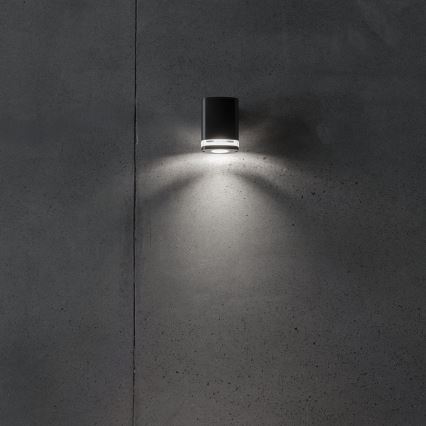 Wandlamp voor buiten ZEVI 1xGU10/10W/230V IP54 zwart