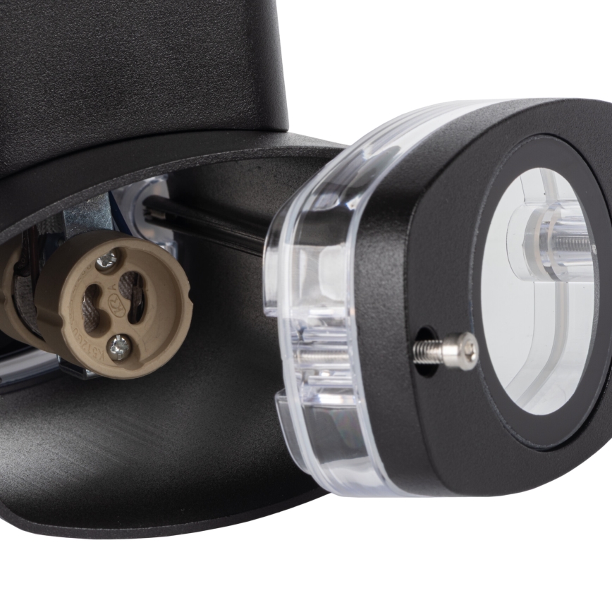 Wandlamp voor buiten ZEVI 1xGU10/10W/230V IP54 zwart