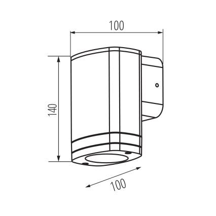Wandlamp voor buiten ZEVI 1xGU10/10W/230V IP54 zwart