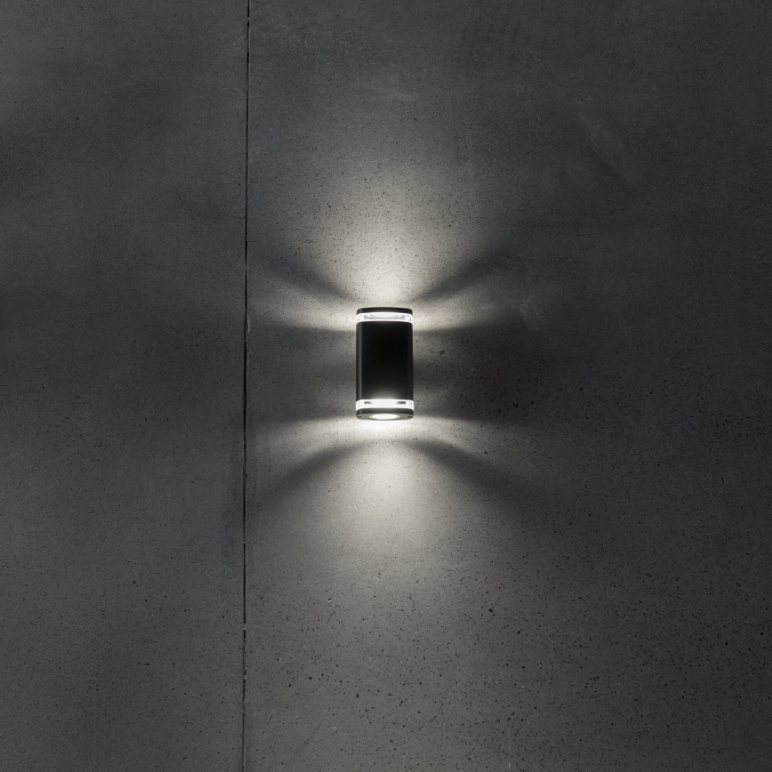 Wandlamp voor buiten ZEVI 2xGU10/10W/230V IP54 zwart