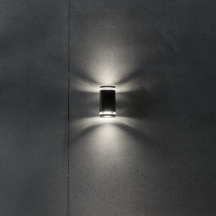 Wandlamp voor buiten ZEVI 2xGU10/10W/230V IP54 antraciet
