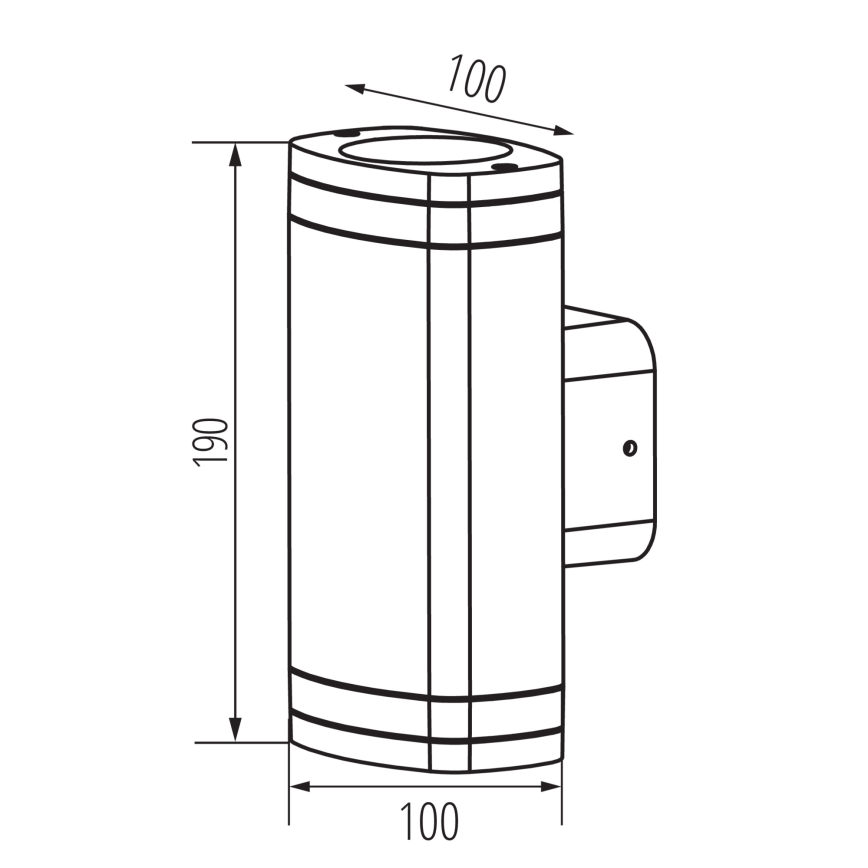 Wandlamp voor buiten ZEVI 2xGU10/10W/230V IP54 antraciet