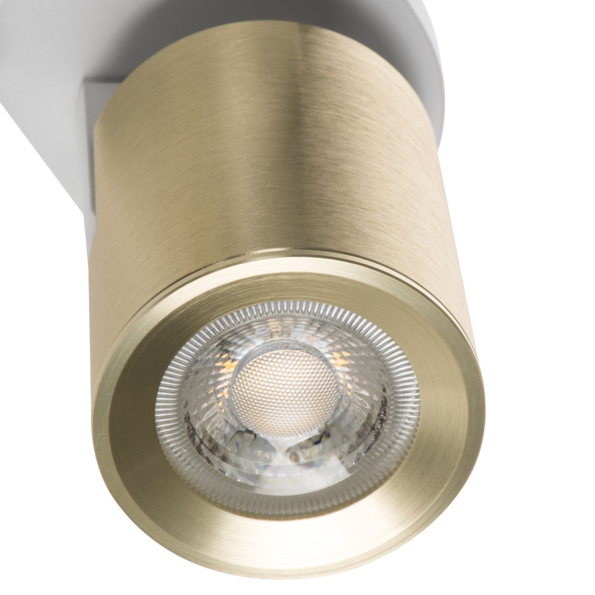 Wandspot LAURIN 1xGU10/10W/230V messing/wit