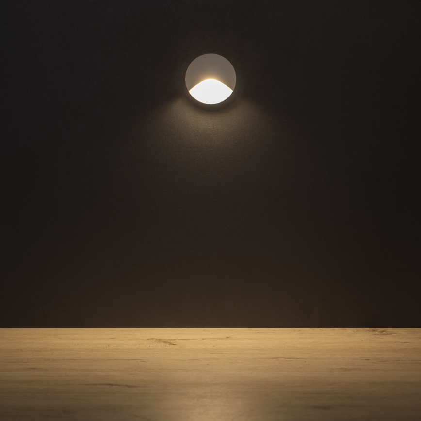 LED-trapverlichting EXIN LED/2,5W/230V 3000K IP65 wit rond