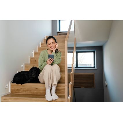 LED trapverlichting EXIN LED/2,5W/230V 3000K IP65 wit vierkant