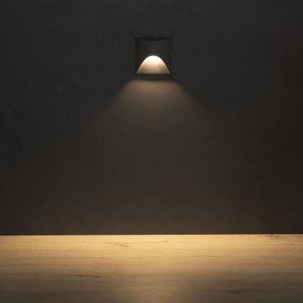 LED traparmatuur EXIN LED/2,5W/230V 3000K IP65 antraciet vierkant