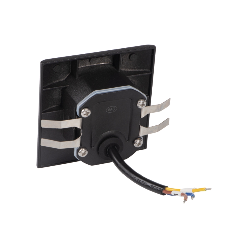 LED-traparmatuur met bewegings- en schemersensor EXIN LED/2,5W/230V 3000K IP65 zwart vierkant