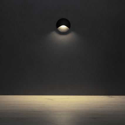 LED-trapverlichting EXIN LED/2,5W/230V 4000K IP65 zwart rond