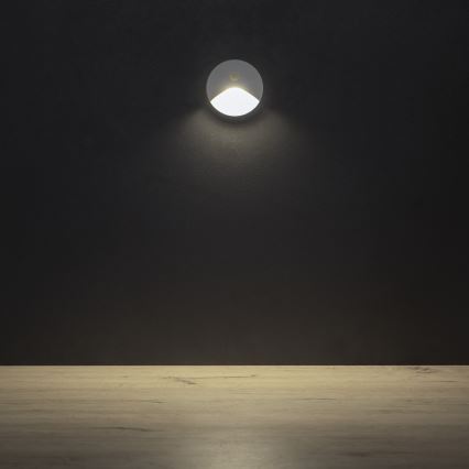 LED-trapverlichting met bewegings- en schemersensor EXIN LED/2,5W/230V 4000K IP65 wit rond