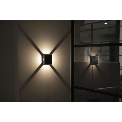 LED buitenwandlamp REFAZI LED/6W/230V IP54 zwart