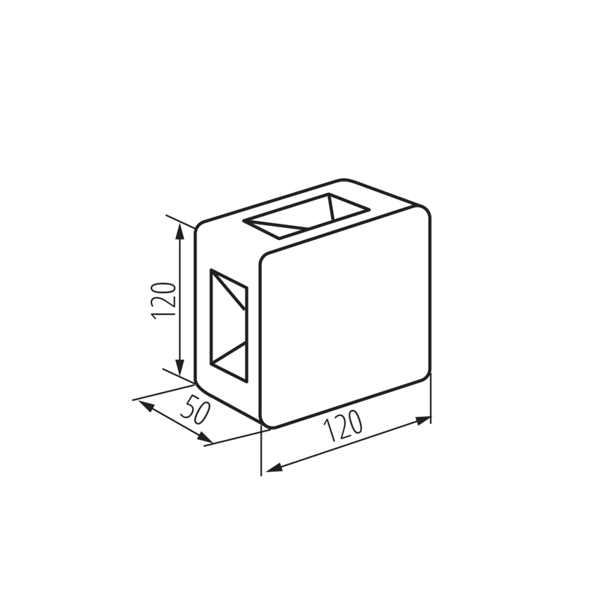 LED buitenwandlamp REFAZI LED/6W/230V IP54 zwart