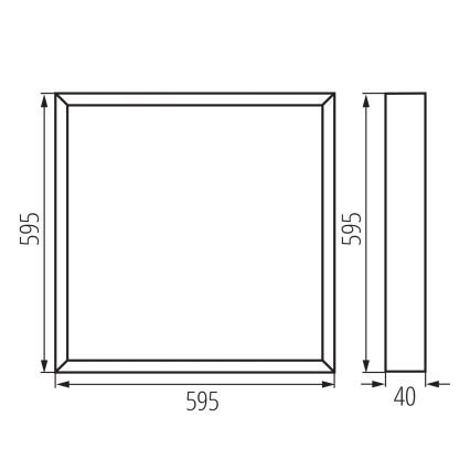 LED Opbouwpaneel BLINGO UAIO LED/40W/230V 3000/4000/6500K 60x60 cm CRI 90 UGR19