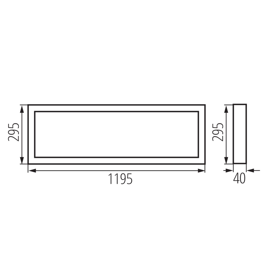 LED opbouwpaneel BLINGO UAIO LED/40W/230V 3000/4000/6500K 120x30 cm CRI 90 UGR19