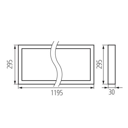 LED-paneel voor systeemplafond BLINGO AIO LED/38W/230V 3000/4000/6500K 120x30 cm CRI 90