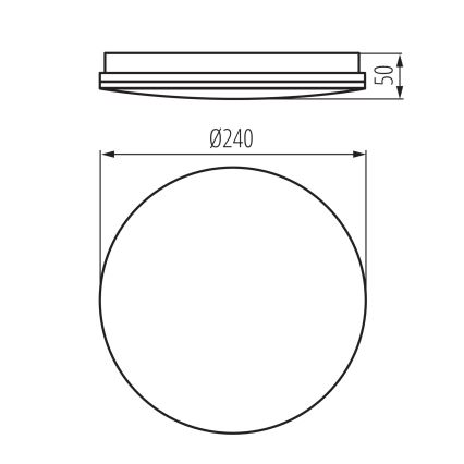 LED plafondlamp voor badkamer ENELO, 10 W, 230 V, Ø 24 cm, IP44