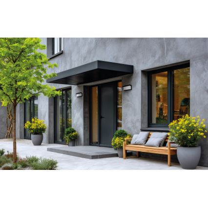 Buitenwandlamp LERTO 1xE27/15W/230V IP54 zwart