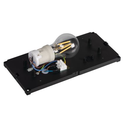 Buitenwandlamp LERTO 1xE27/15W/230V IP54 zwart