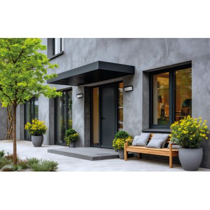 LED buitenwandlamp LERTO LED/12W/230V IP54 zwart