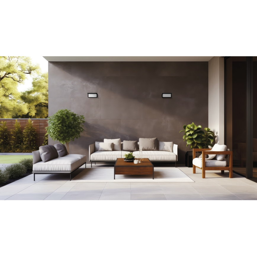 LED buitenwandlamp LERTO LED/12W/230V IP54 zwart