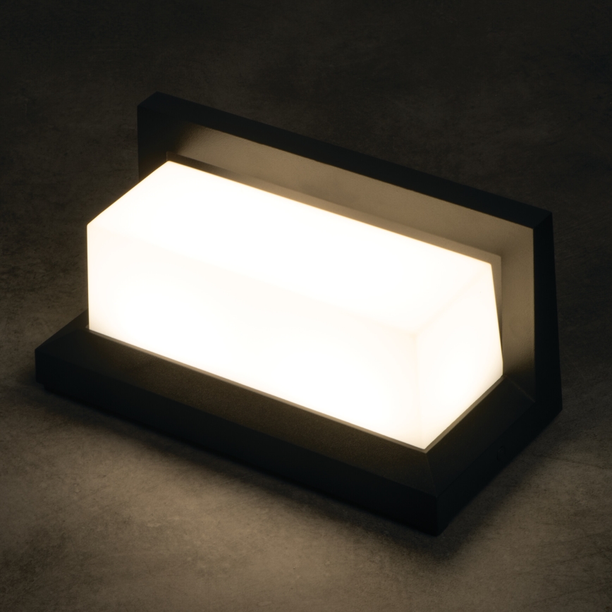 LED buitenwandlamp LERTO LED/12W/230V IP54 zwart