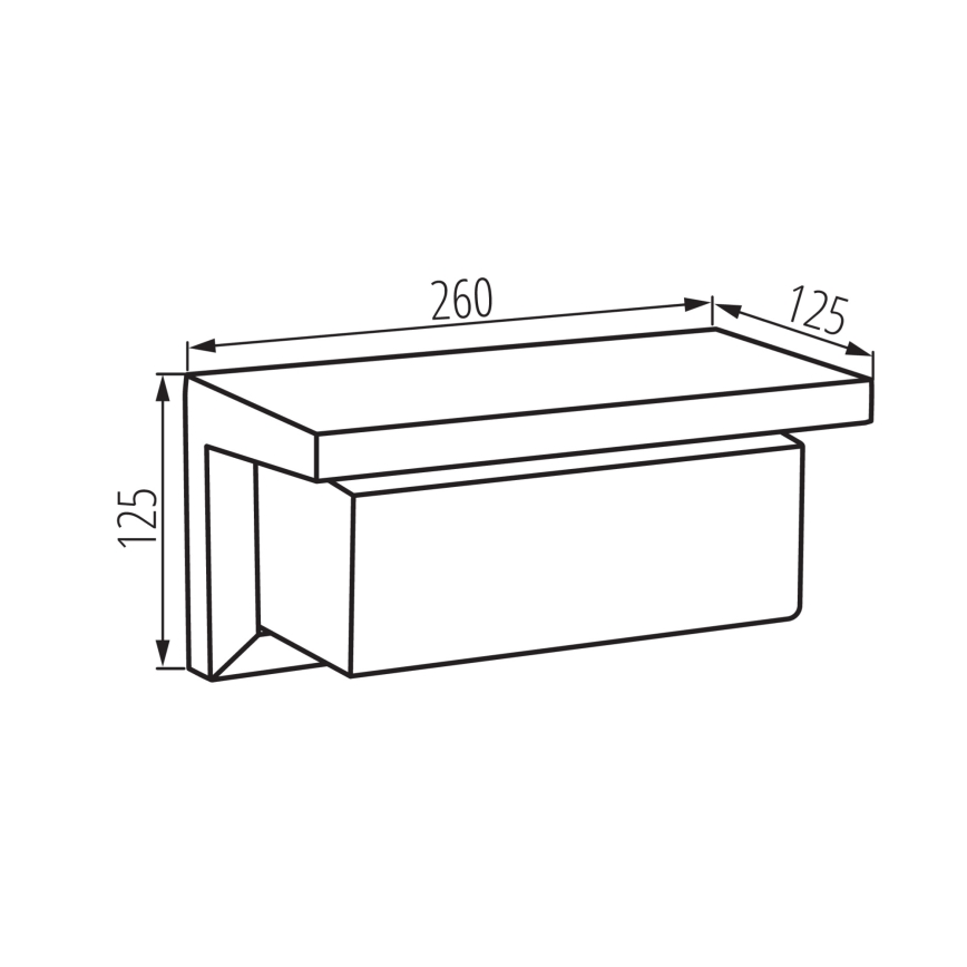 LED buitenwandlamp LERTO LED/12W/230V IP54 zwart
