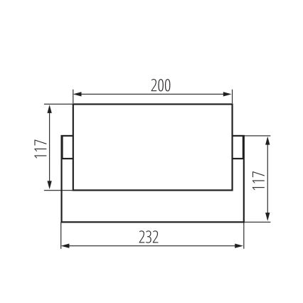 LED buitenwandlamp XERTO LED/20W/230V 3000/4000/6500K IP65 zwart