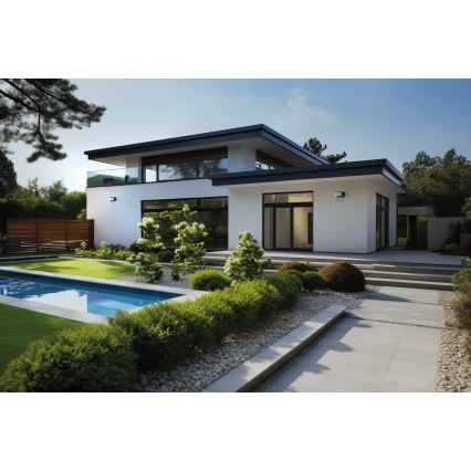 LED buitenwandlamp met bewegings- en schemersensor XERTO LED/20W/230V 3000/4000/6500K IP44 zwart