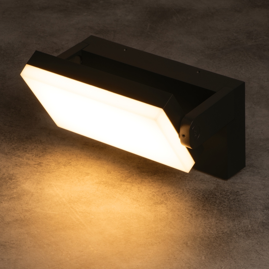 LED buitenwandlamp met bewegings- en schemersensor XERTO LED/20W/230V 3000/4000/6500K IP44 zwart