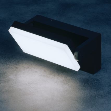 LED buitenwandlamp met bewegings- en schemersensor XERTO LED/20W/230V 3000/4000/6500K IP44 zwart