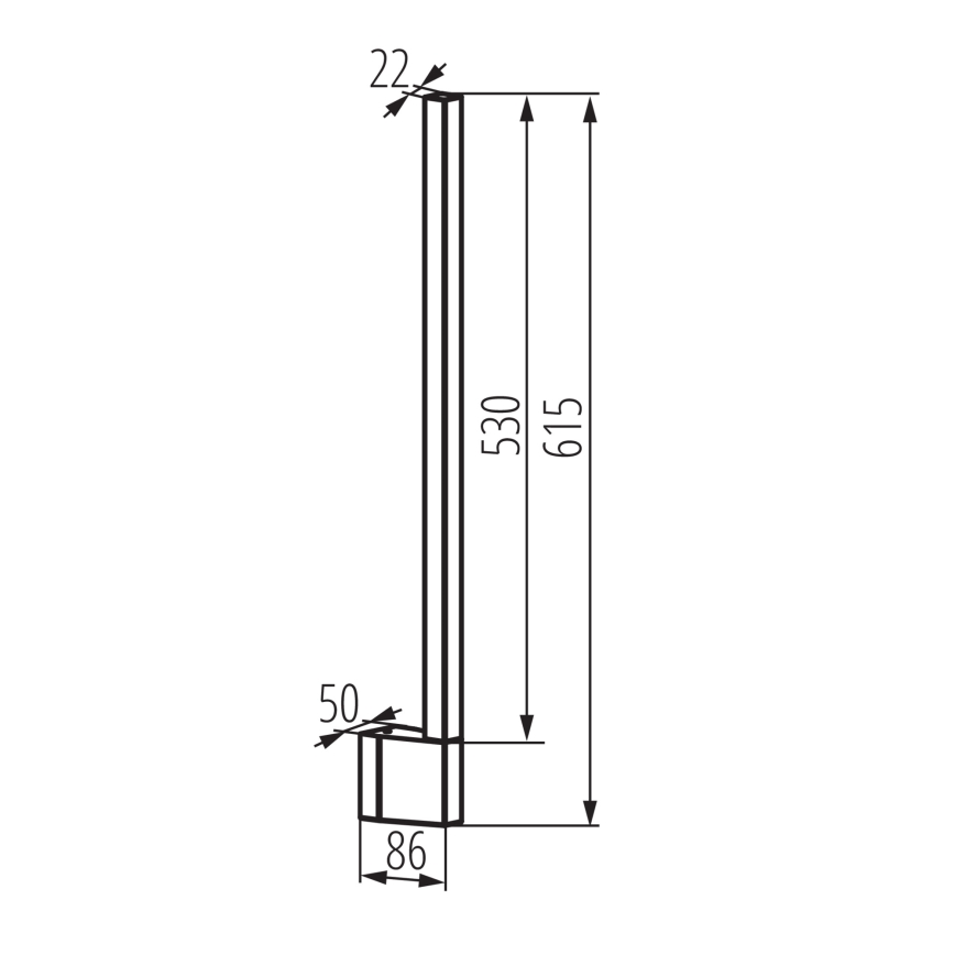 LED buitenwandlamp YALTE LED/9W/230V 3000/4000/6500K 61,5 cm IP54 zwart
