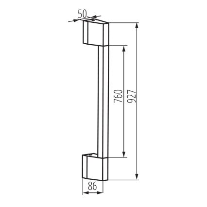 LED buitenwandlamp YALTE LED/8,5W/230V 3000/4000/6500K 93 cm IP54 zwart