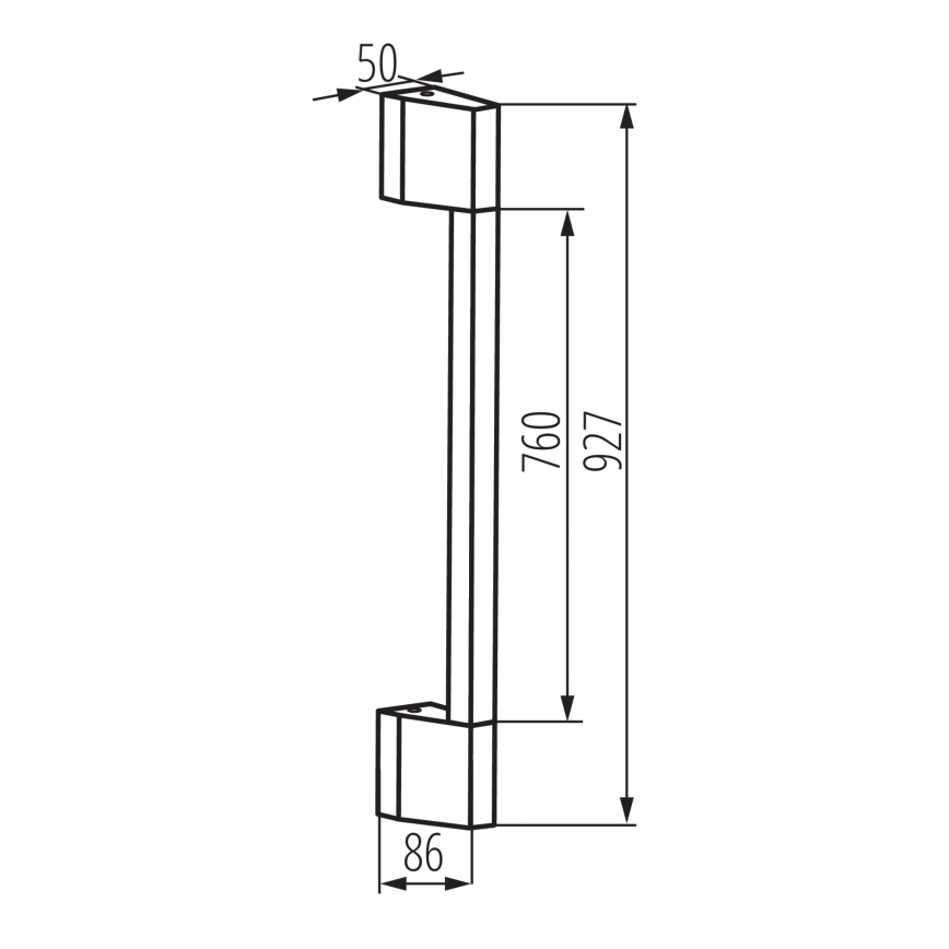 LED buitenwandlamp YALTE LED/8,5W/230V 3000/4000/6500K 93 cm IP54 zwart