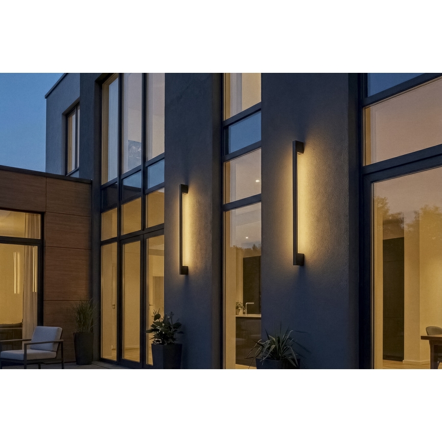 LED buitenwandlamp YALTE LED/12W/230V 3000/4000/6500K 123 cm IP54 zwart