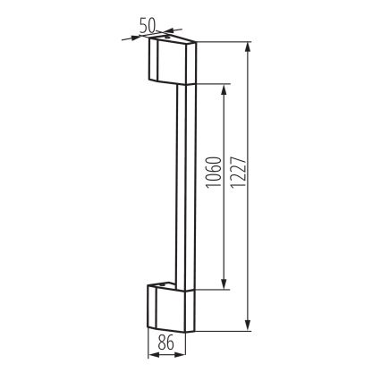 LED buitenwandlamp YALTE LED/12W/230V 3000/4000/6500K 123 cm IP54 zwart