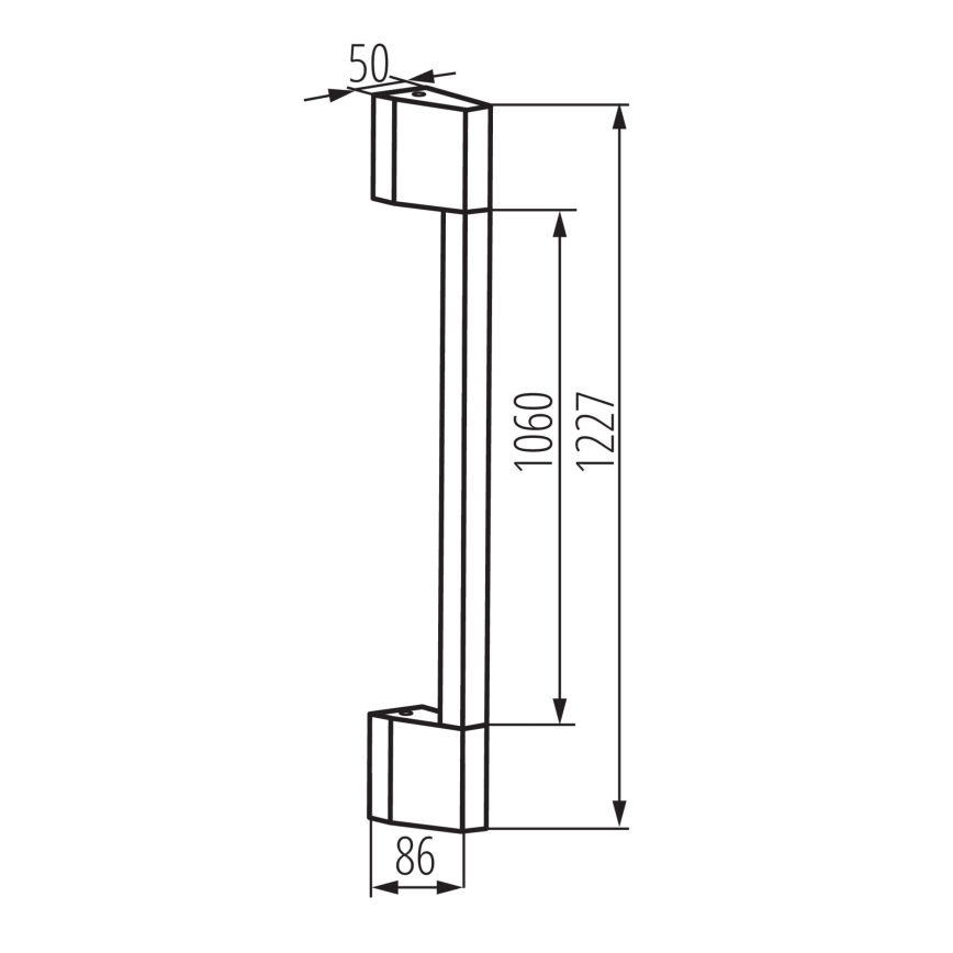 LED buitenwandlamp YALTE LED/12W/230V 3000/4000/6500K 123 cm IP54 zwart