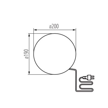 Buitenlamp STONO 1xE27/15W/230V Ø 20 cm IP65 wit